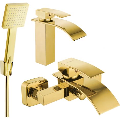 Mexen Aries R45 set da bagno, oro - 744803R45-50 (1/4)