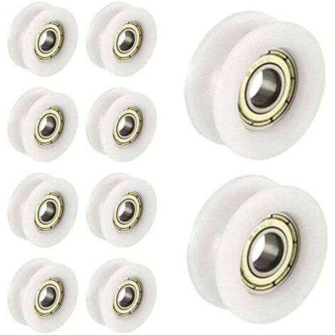 10 PCS OR Plastic Nylon Integrated 608 , XU, Groove Ball Bearings 6 30 10mm Guide Pulley - (1/4)