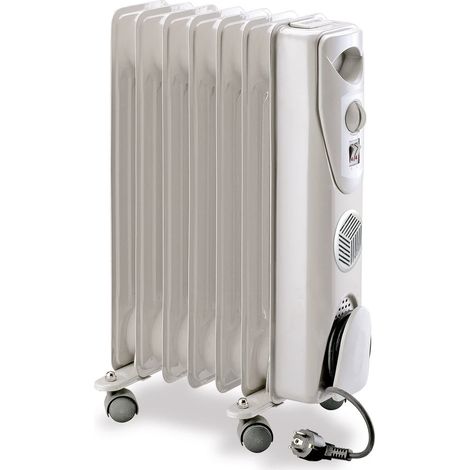 Plein Air ERC2-1507 Holly 1500 Radiatore ad Olio 7 Elementi 1500 W Termostato Regolabile colore Grigio (1/4)
