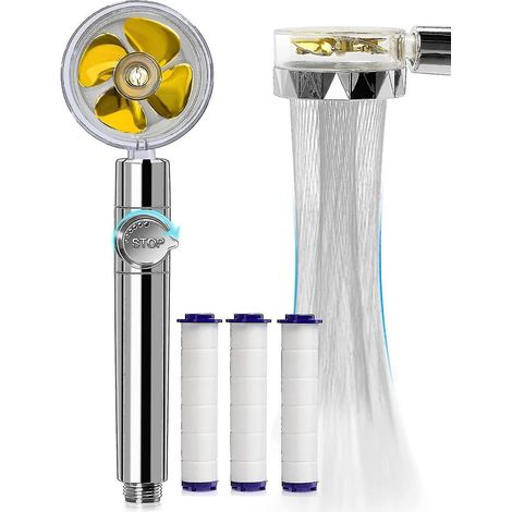 Turbo Handbrause-Set mit 3 Filterkartuschen (blau) - (1/5)