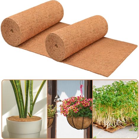 Filiyano-Doublure naturelle en noix de coco pour paniers fleuris, plantes, fleurs, légumes, reptiles (1/5)