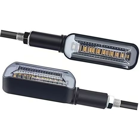 Clignotants Moto LED 2 Pièces 12V Indicateurs De Clignotants Latéraux Feu Stop Rouge Jaune Étanche IPX6 (1/5)