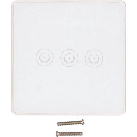 Intelligenter Touch-Schalter, weiß, mit WLAN-Fernbedienung, 100–240 V Wechselstrom (1/4)