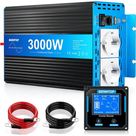 3000W/6000W Convertisseur 12V 220V Pur Sinus Onduleur (1/5)