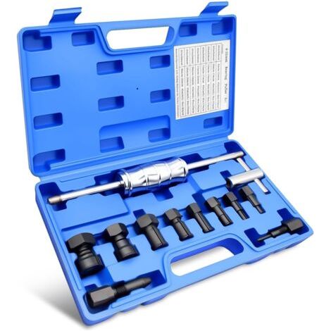 Lot de 12 Extracteur de Roulement Intérieur avec Marteau à Inertie et Pinces de Serrage Reglables (8-32 mm), pour Voiture, Moto et Velo