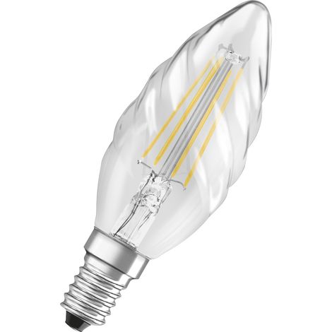 OSRAM Superstar dimmbare LED-Lampe mit besonders hoher Farbwiedergabe (CRI90) für E14-Sockel, Filament-Optik ,Kaltweiß (4000K), 470 Lumen, Ersatz für herkömmliche 40W-Leuchtmittel, dimmbar, 1-er Pack (1/2)