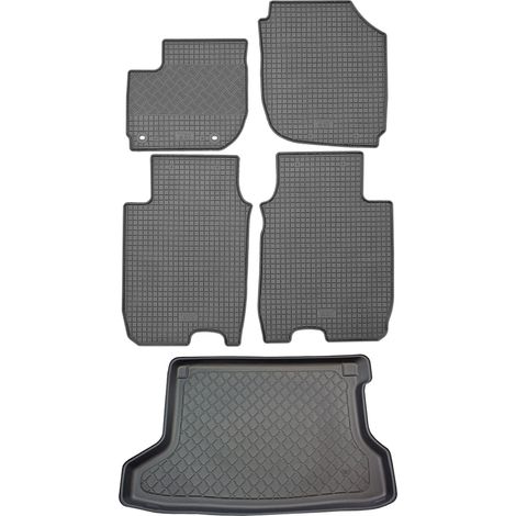 Honda HR-V II SUV (5 puertas) desde septiembre de 2015. Juego de alfombrillas de goma para coche y alfombrilla para maletero.