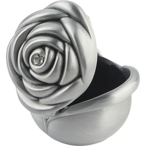 Écrin à alliance en zinc avec gravure florale, boîte cadeau pour bijoux et souvenirs de mariage (1/5)