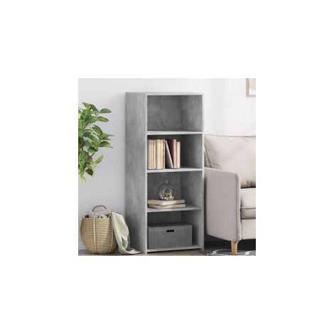 Buffet haut gris béton 50x41x124 bois d'ingénierie (1/5)