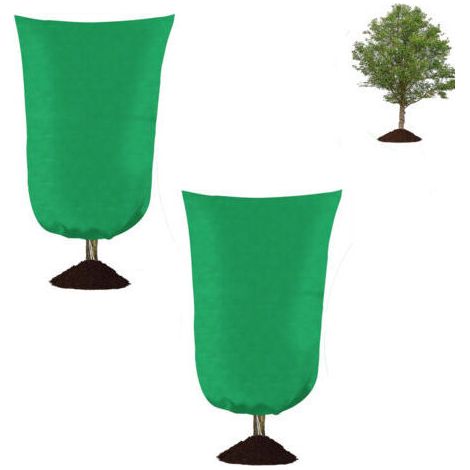 Set mit 2 frostsicheren Pflanzenabdeckungen für Freilandpflanzen, Frostschutz, frostsichere Pflanzenabdeckungen für Freilandpflanzen mit Reißverschluss und Kordelzug (180 x 120 cm)