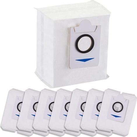 Confezione da 8 sacchetti per la polvere, accessori per robot aspirapolvere Ecovacs Deebot T10 Plus/Ecovacs Deebot X1 Plus, stazione di aspirazione da 3,2 l, grande capacità, pezzi di ricambio unici (1/4)
