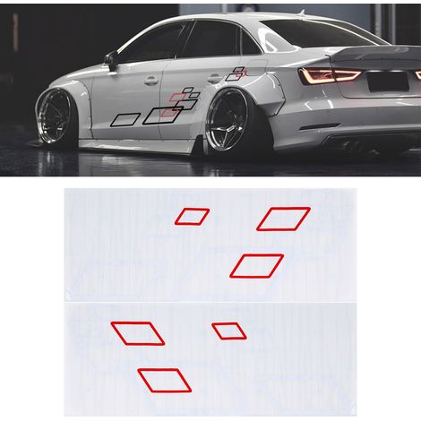 Lot de 2 autocollants universels pour voiture (100 cm x 38 cm) pour les deux côtés de la carrosserie. Stickers élégants et personnalisés, style sport, pour décorer votre voiture. Accessoires auto, bla (1/5)