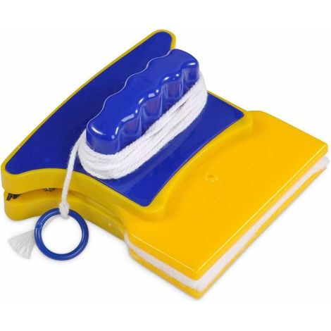 Magnetic Glass Cleaner Squeegee Square Shape Double Sided Cleaning Tool Squeegee Washing Kit for Household Window Equipment with 2 Extra Cleaning Cotton (1/4)