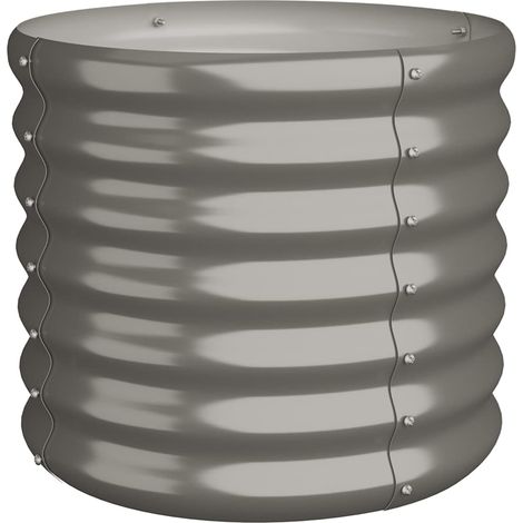Maison Exclusive - Pflanzkübel Verzinkter Stahl 40x40x36 cm Grau (1/4)