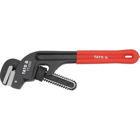 Yato YT-2206 chiave de tubo Nero, Rosso Rosso Rosso 10 cm Modello americano di chiave per tubi Cloruro di polivinile de (PVC), ghisa Acciaio al carbonio