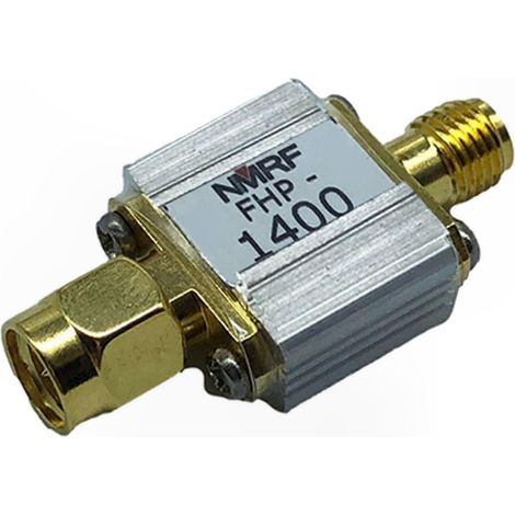 FBP-1400 HF-Bandpassfilter, SAW-Bandbreite 1378–1422 MHz, max. 100 mW, SMA-M- und SMA-F-Anschlüsse, 1 dB Bandbreite 45 MHz (1/5)