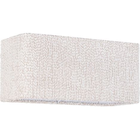 Abat-jour rectangulaire crème douceur intemporelle pour lampe - Crème doux texturé élégant (1/5)