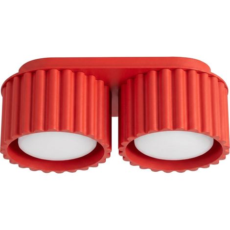 Plafones AURA rojo aluminio 2xGx53 21cm Sollux (1/2)