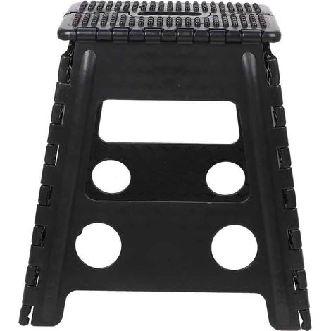 Tabouret Pliant En Résine Thermoplastique - Chaise Portable Légère - Pour Massage Et Usage Domestique - Noir - 29x22x39cm (1/5)