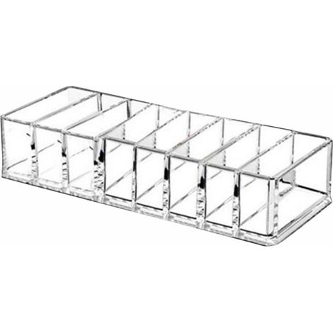 Boîte De Rangement - 8 Compartiments - Pour Câbles Données Cosmétiques Et Accessoires De Bureau - 25 x 9 x 5 cm - PS - 1 Pièce (1/5)