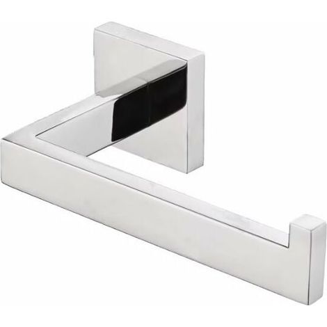 Portarrollos de papel higiénico pulido de acero inoxidable para baño y cocina (cuadrado), cepillado, 145 x 86 x 49 mm (1/5)