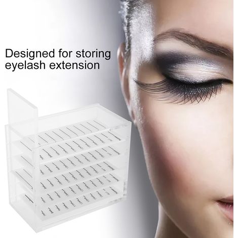 Boîte de Rangement 5 Niveaux pour Extensions de Cils, Organisateur Maquillage Portable (1/5)