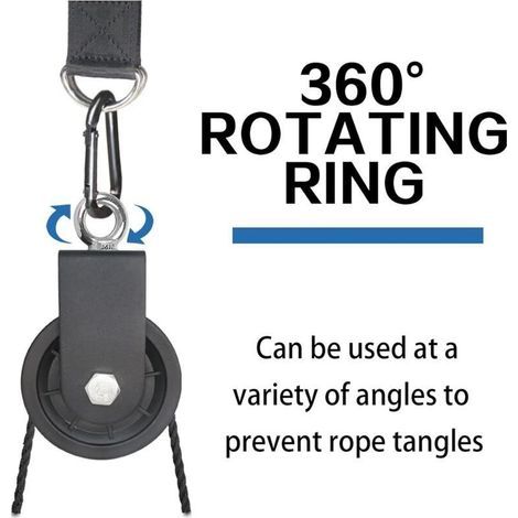 2-teilige 90-mm-Seilrolle – Fitness-Seilrolle – Heimwerkerzubehör – Heberolle für Drahtseile – Tragfähigkeit 160 kg (1/4)