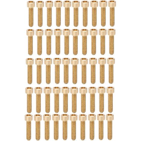 50 Stück Innensechskantschrauben, Kupferbefestigungselemente, Hardware-Werkzeuge, Industriebedarf, M6M6x25mm