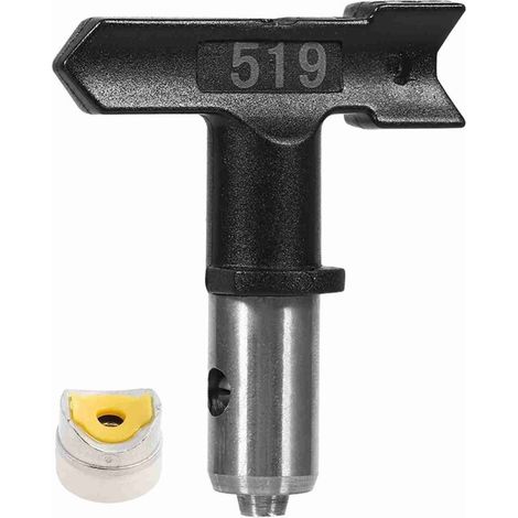 Generic Buse de Pointe de Pistolet de Pulvérisation de Peinture Noire avec Matériau en Acier au Tungstène Durable pour Un Large Jet de Pulvérisation et Un Grand Débit, Adaptée à la Plupart des (519) (1/5)