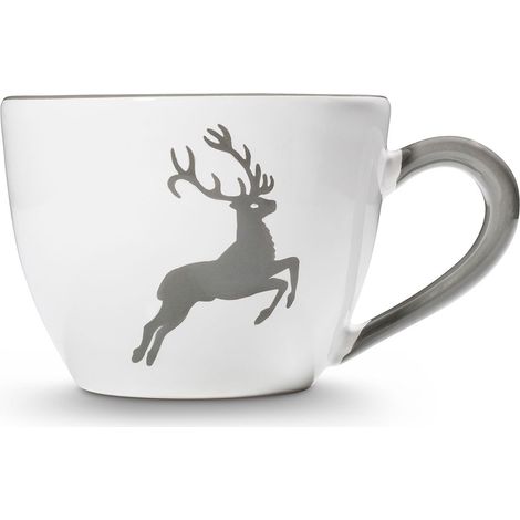 Gmundner Keramik Grauer Hirsch, Teetasse Maxima 0,4 Liter