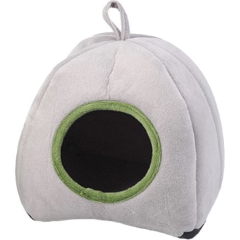 Nid En Coton Pour Rongeurs - Abri Semi-Fermé Chauffant Anti-Vent - Gris - Convient Pour Hérissons Cochons D Inde Hamsters - 1 Pièce (1/5)