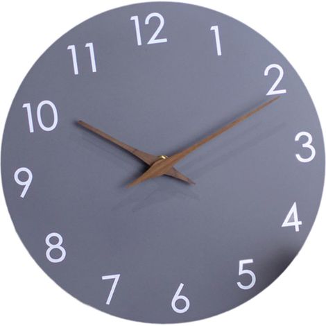 Reloj de cocina de 25 cm, reloj artístico para pasillo, loft, isla de cocina, decoración de pasillo, sala de estar, oficina, gris.
