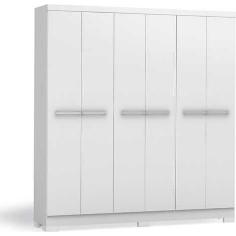 Armario Vestidor 6 Puertas Walk - Blanco