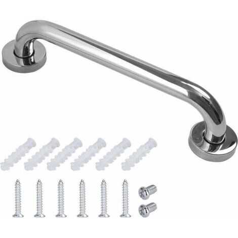 Main courante de salle de bain en acier inoxydable sans barrière garde-corps de toilette main courante 30cm25 Tube/Boutique épaississement brillant (1/5)