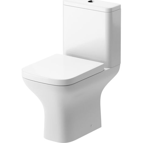 Signature Aztec Rimless Open Back Close Coupled Toilet (inc Soft Close Seat) (1/4)