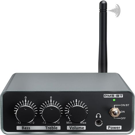 Préampli Phono, Préamplificateur de Platine Phonographe avec Entrée RCA, Sortie Bluetooth, pour Tourne Disque Vinyle avec Commutateur de Sortie Phono et Niveau Ligne, Gain 36 DB/4 DB