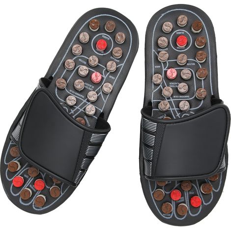 Chaussons d'acupression réflexologie, chaussures de massage pieds antidouleur et anti-stress, thérapie bien-être, pointure 40-41 (1/5)