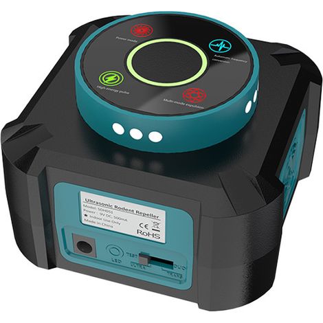 Ultrason Souris et Rats, Repulsif Souris Ultrasons 360° Anti Souris avec Lumière LED Appareil Ultrason pour Nuisible Rongeurs Plug in Répulsif (1/5)