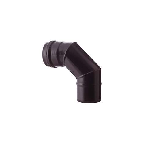 GOMITO A 90  ° PER STUFE A PELLET NERO OPACO PESANTE MM.12   EE ¸ cm.12    SAVE