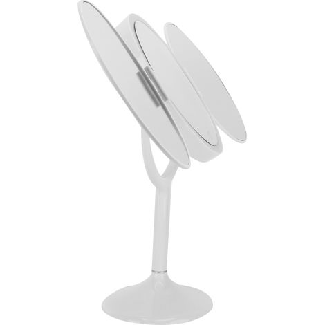 Miroir de maquillage LED, pliable, rotatif, avec fonction tactile, miroir cosmétique pour chambre et dressing, blanc. (1/5)
