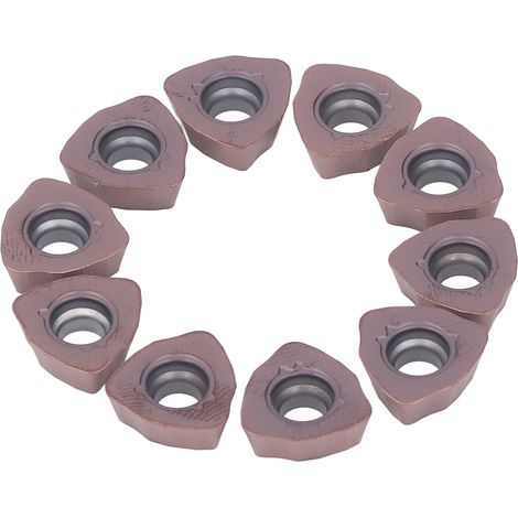 10 plaquettes de tour indexables en carbure revêtu de bronze, outils de coupe pour tour CNC (1/5)