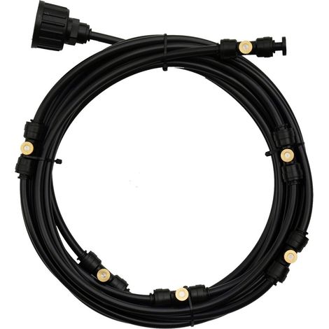 Nebelsystem für den Außenbereich – 18 m – 20 Messingdüsen – Für Terrasse, Garten, Patio, Pool, Gewächshaus – Komplettset mit Adapter und Düsen (1/5)