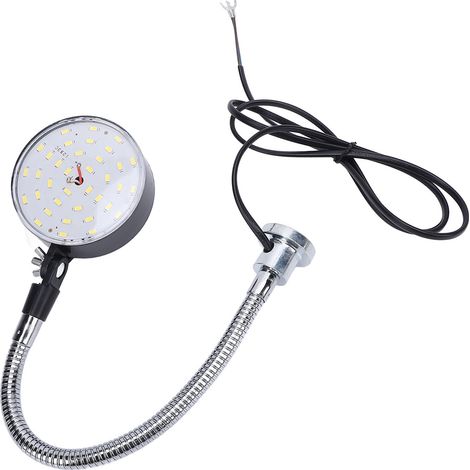 Lampe d'atelier LED 5W 36 diodes 1500LM 6500K 30cm col de cygne souple aimantée DC12-85V pour établi machine outil (1/5)