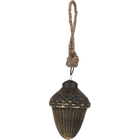 Boule de Noël en Verre Noir Décoration Suspendue Élégante pour Sapin de Noël 6x8 cm - PANGIVO