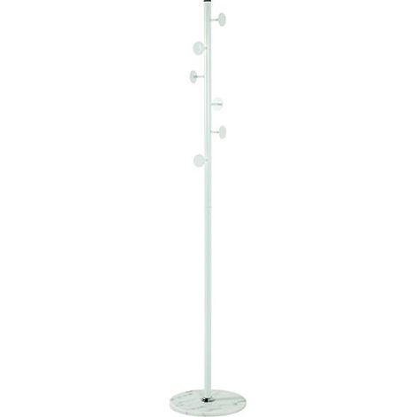 Porte-manteaux coloris blanc en métal laqué - H 180 x H 35 cm -PEGANE-