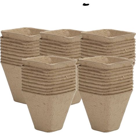 Pots de pépinière, Matériau écologique, Design polyvalent, style-D-50PCS (1/2)