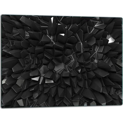 Tabla de cortar de vidrio de 52x40 cm, color negro (1/5)