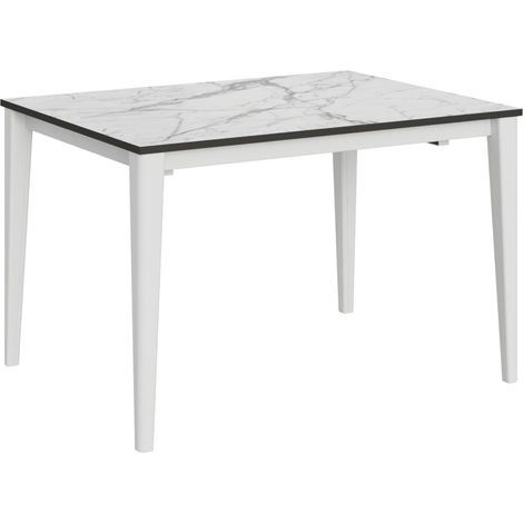 Tavolo "Potenza" allungabile in legno per sala da pranzo -Marmo Bilbao (1/4)