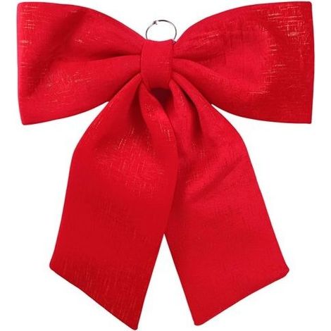 FIOCCO ROSSO VELLUTO NATALIZIO 70CM PER ALBERO GHIRLANDE PORTE E DECORAZIONI ESE