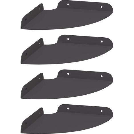 Maison Exclusive - Schwebendes Regal mit Regal 4 pcs Schwarz 18 x